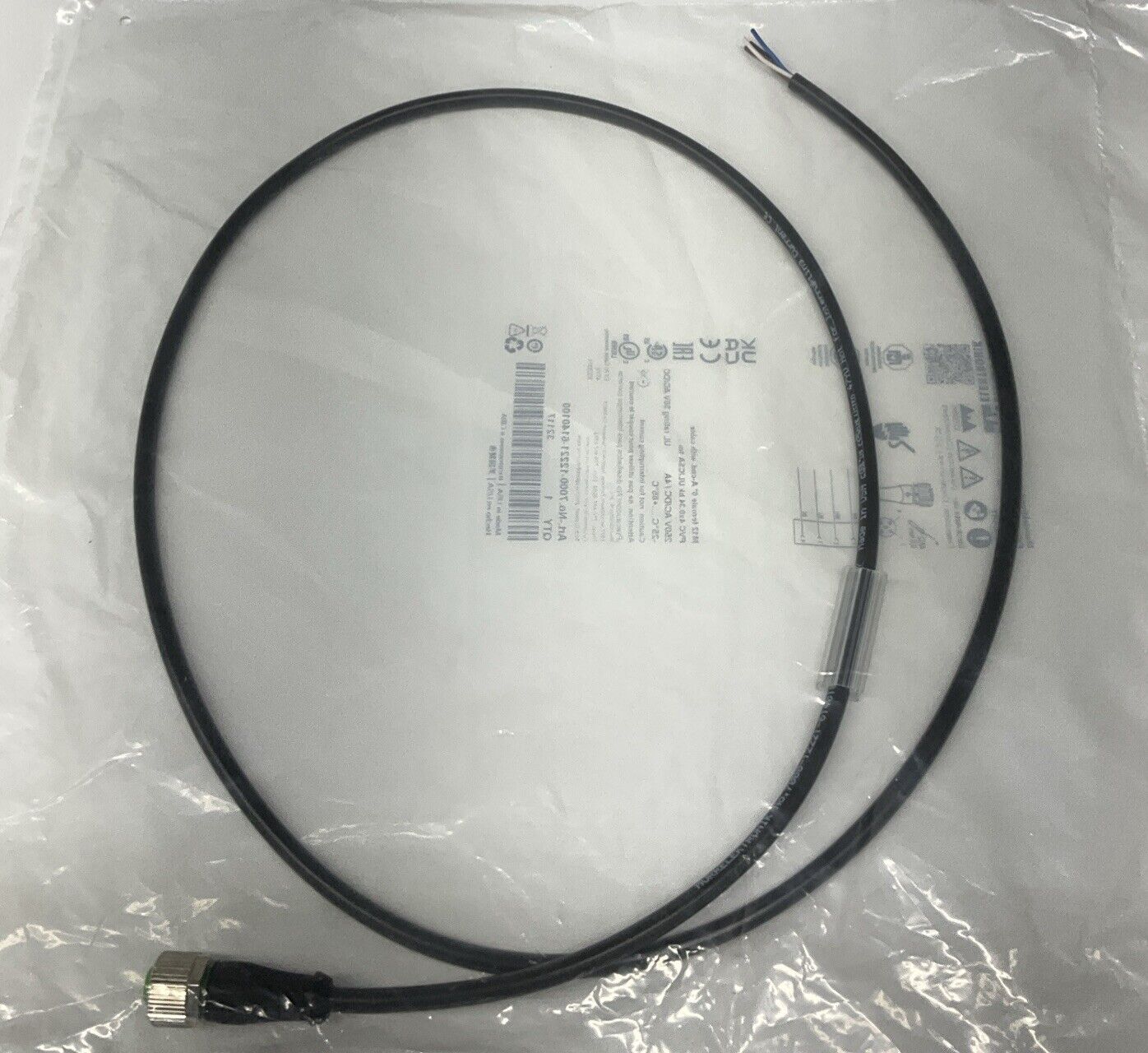 Murr 7000-12221-6140100 M12 Single-End 4-Pole Female Cable 1-Meter (CBL 111)
