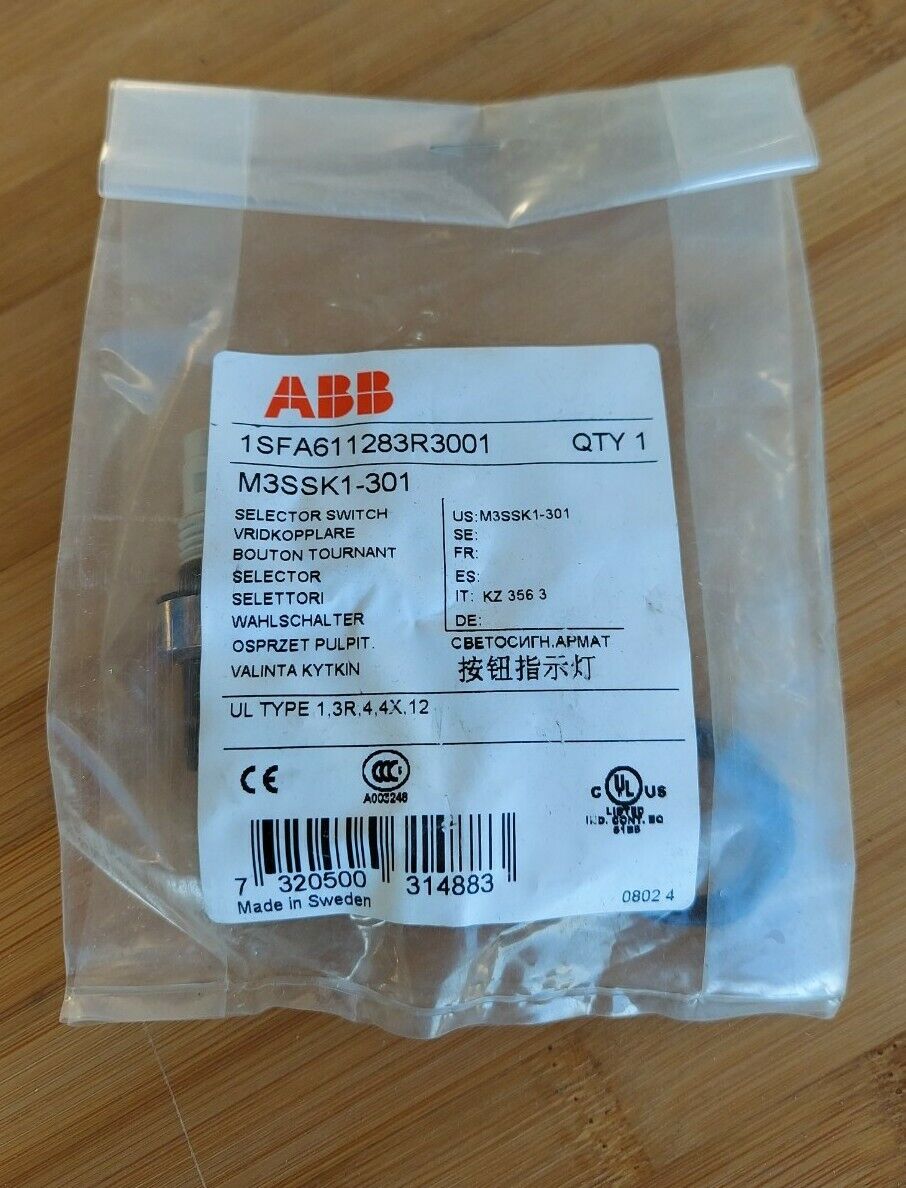 ABB M3SSK1-301 3 Position Key Selector Switch Maintained (GR127)