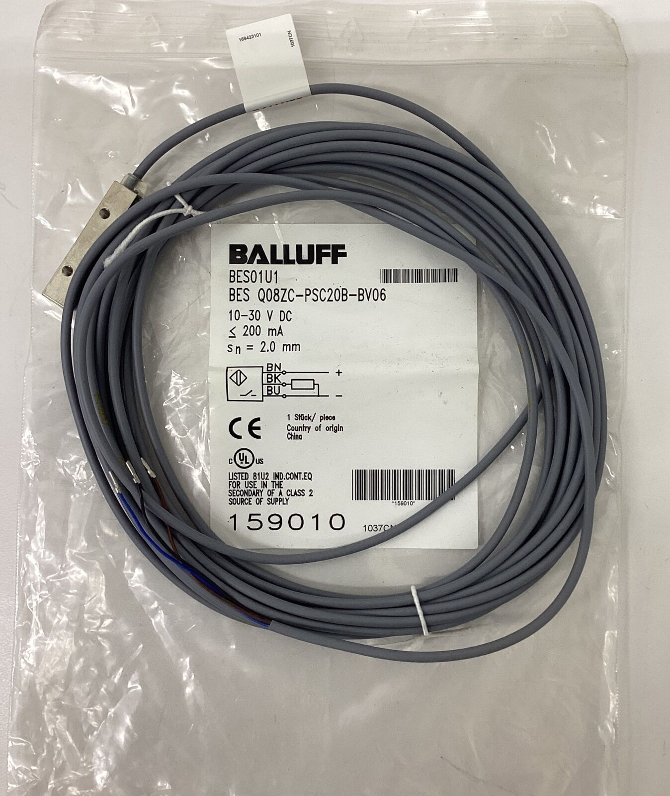 Baluff BES01U1 / BES-Q08ZC-PSC20B-BV06 Inductive Sensor 10-30VDC (BL283) - 0