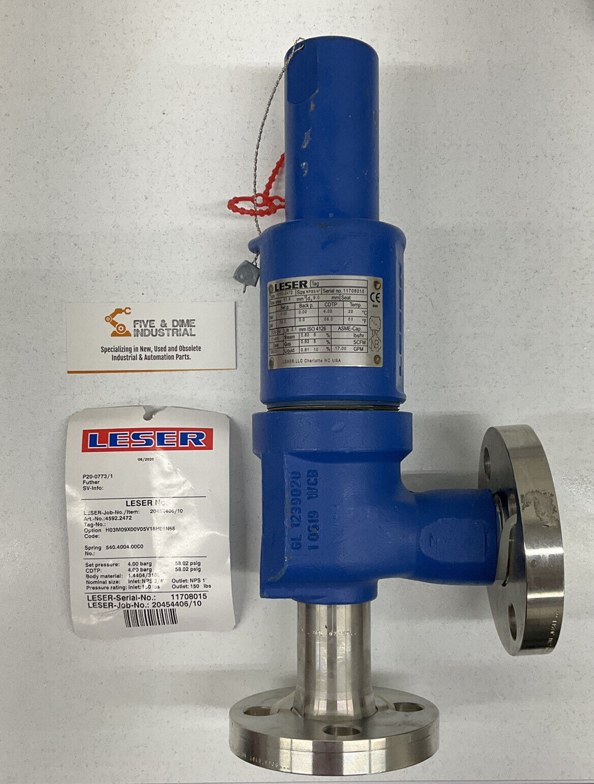 Leser 4592.2472 Threaded Safety Relief Valve (RE241) - 0