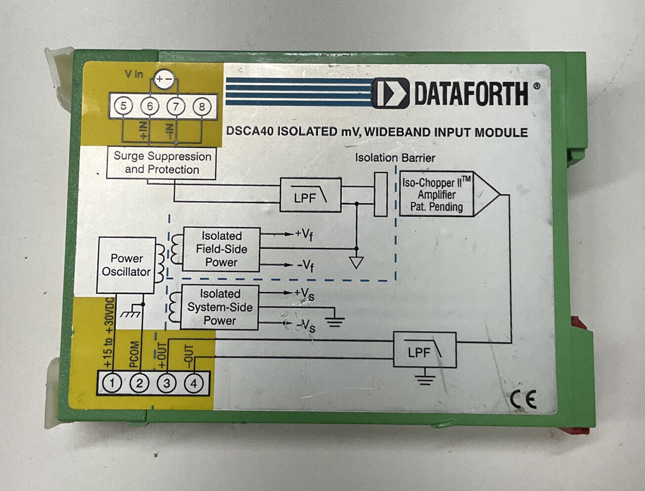 Dataforth  DSCA40-09C Isolated Millivolt Input Conditioning Module (GR196)