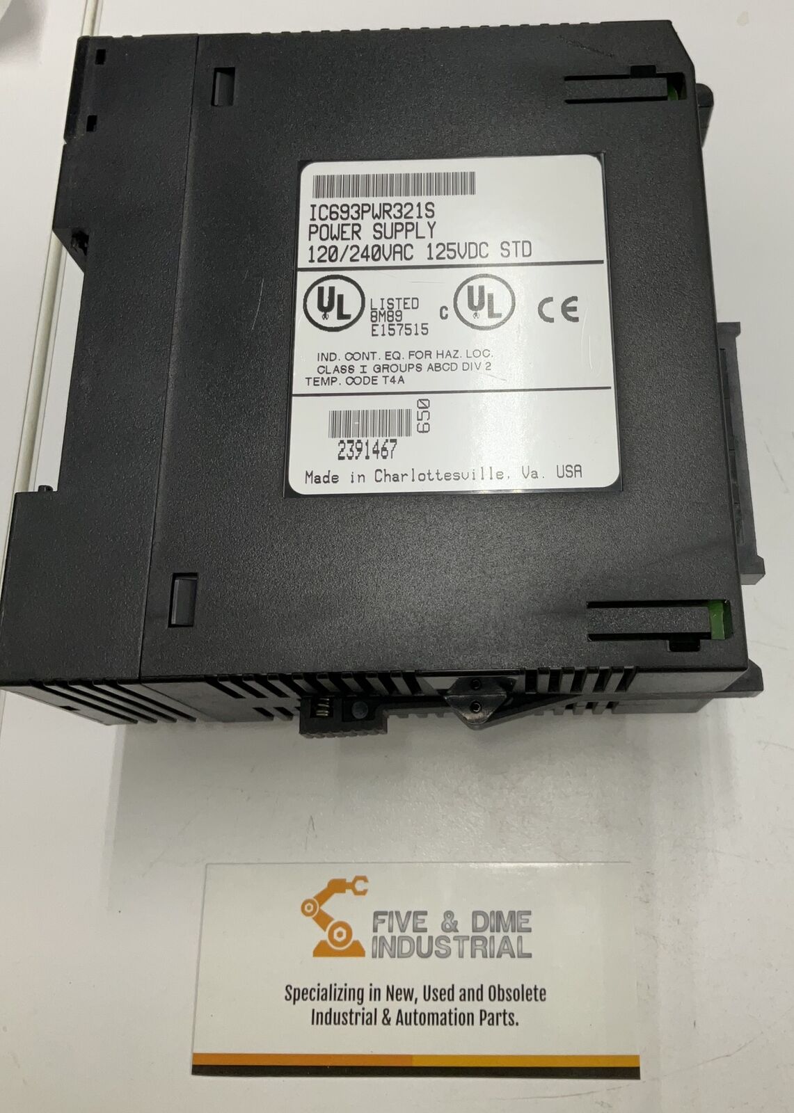 GE Fanuc IC693PWR321S Power Supply Series 90-30, 0.8A (BL115)