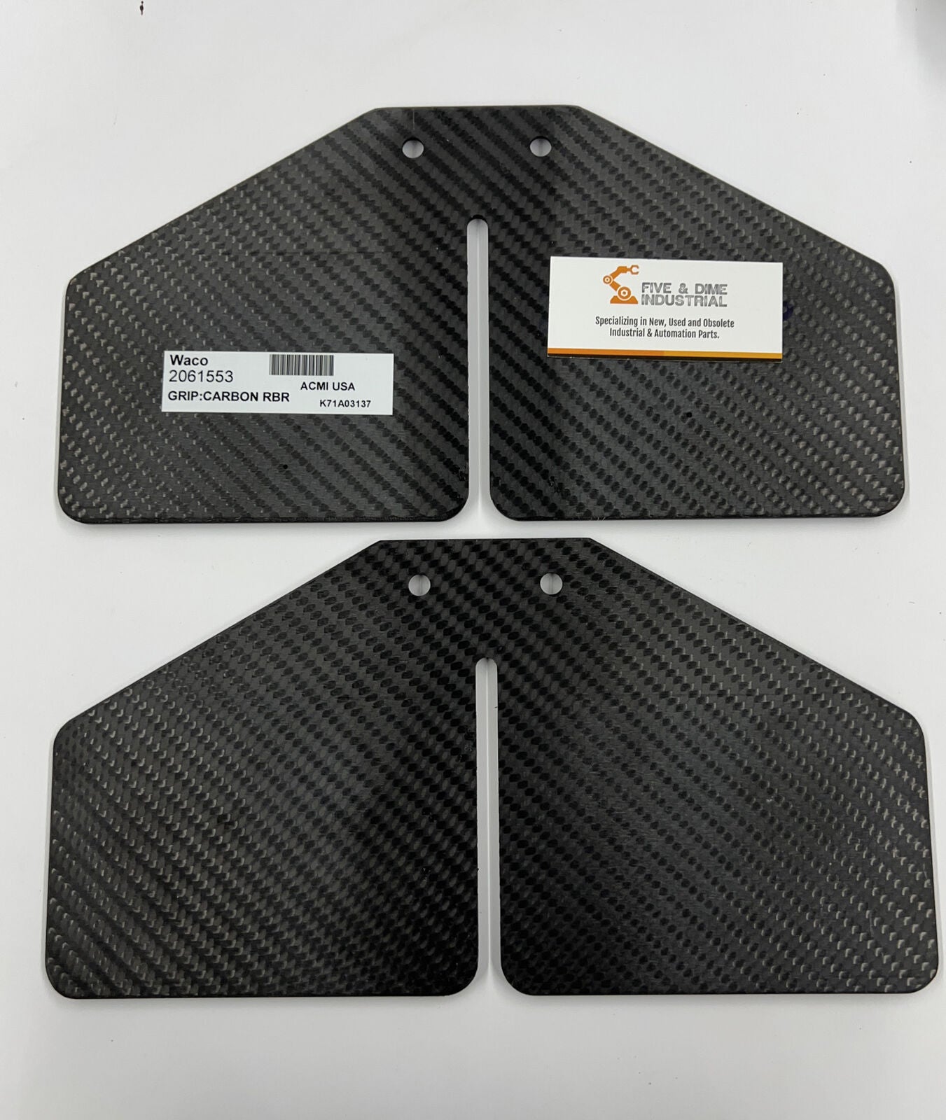 AMCI 2061553 Carbon Rubber Grip Paddles Waco 2061553  K71A03137 (YE128)