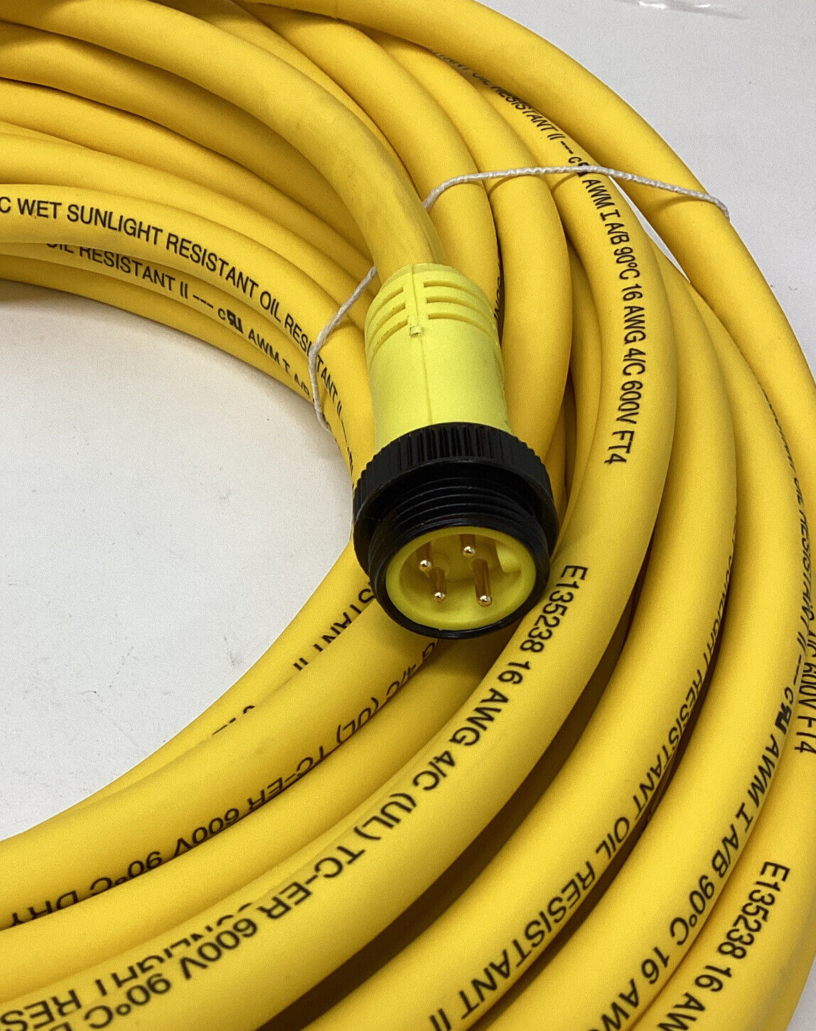 Brad WoodHead 13000100880/114030K12M180 4-Pole Cable Cordset (BK123) - 0