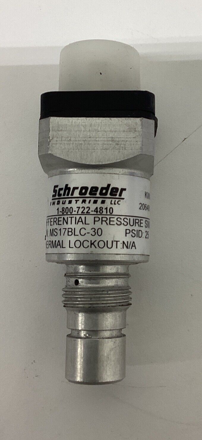 Schroeder MS17BLC-30 Pressure Differential Switch Sensor (RE120) - 0