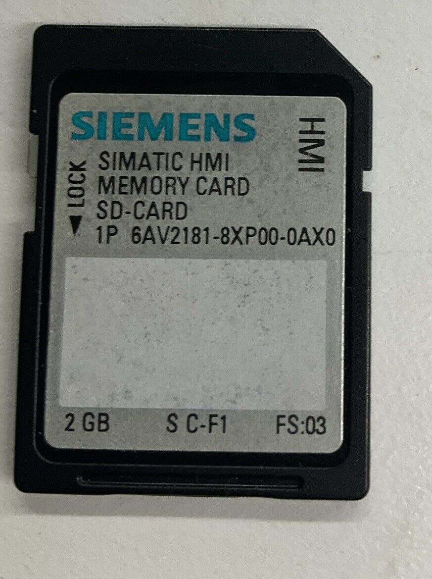 Siemens 6AV2181-8XP00-0AX0 2GB HMI Memory Card (BL304) - 0