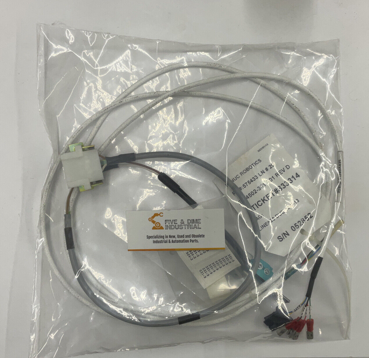 Fanuc Robotics EE-4502-361-001 REV D Purge Cable (CBL134)