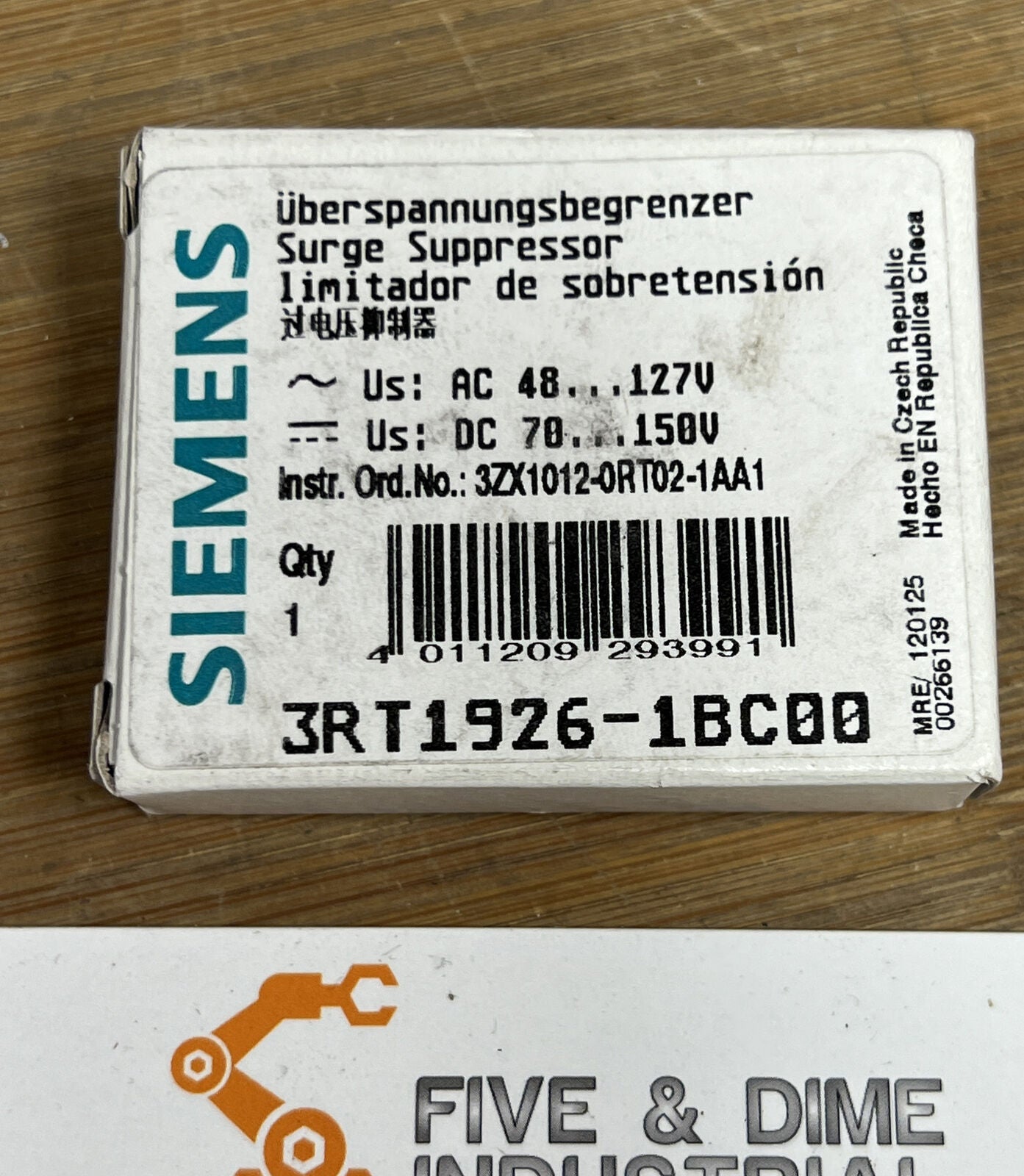 Siemens 3RT1926-1BC00 SURGE SUPPRESSOR 48-127VAC 70-150VDC (BL139) - 0