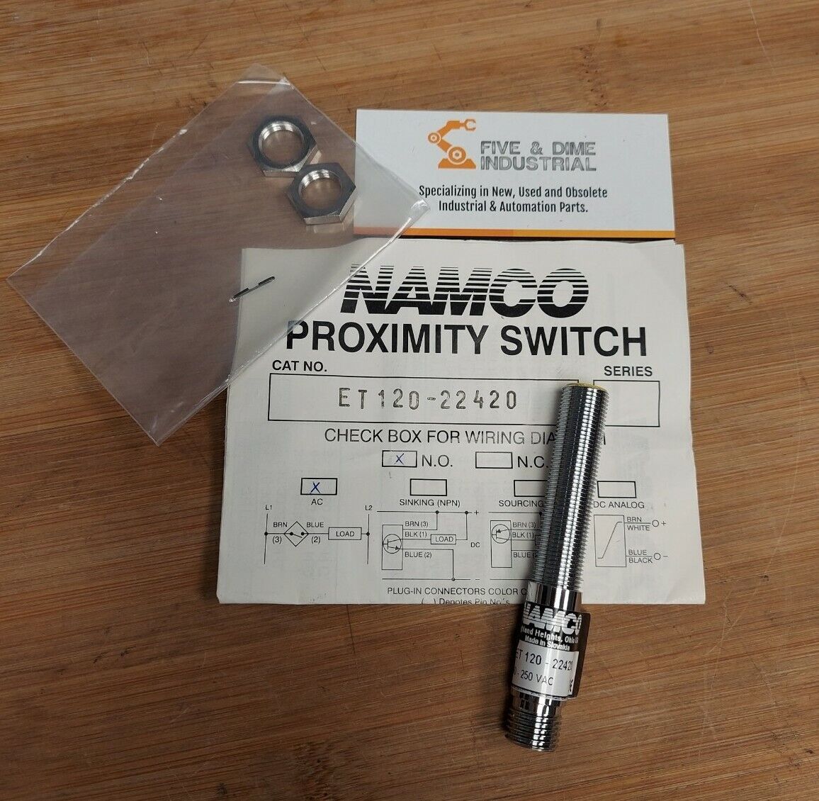 NAMCO ET120-22420 Proximity Sensor N.O. 80-250VAC (BL107)
