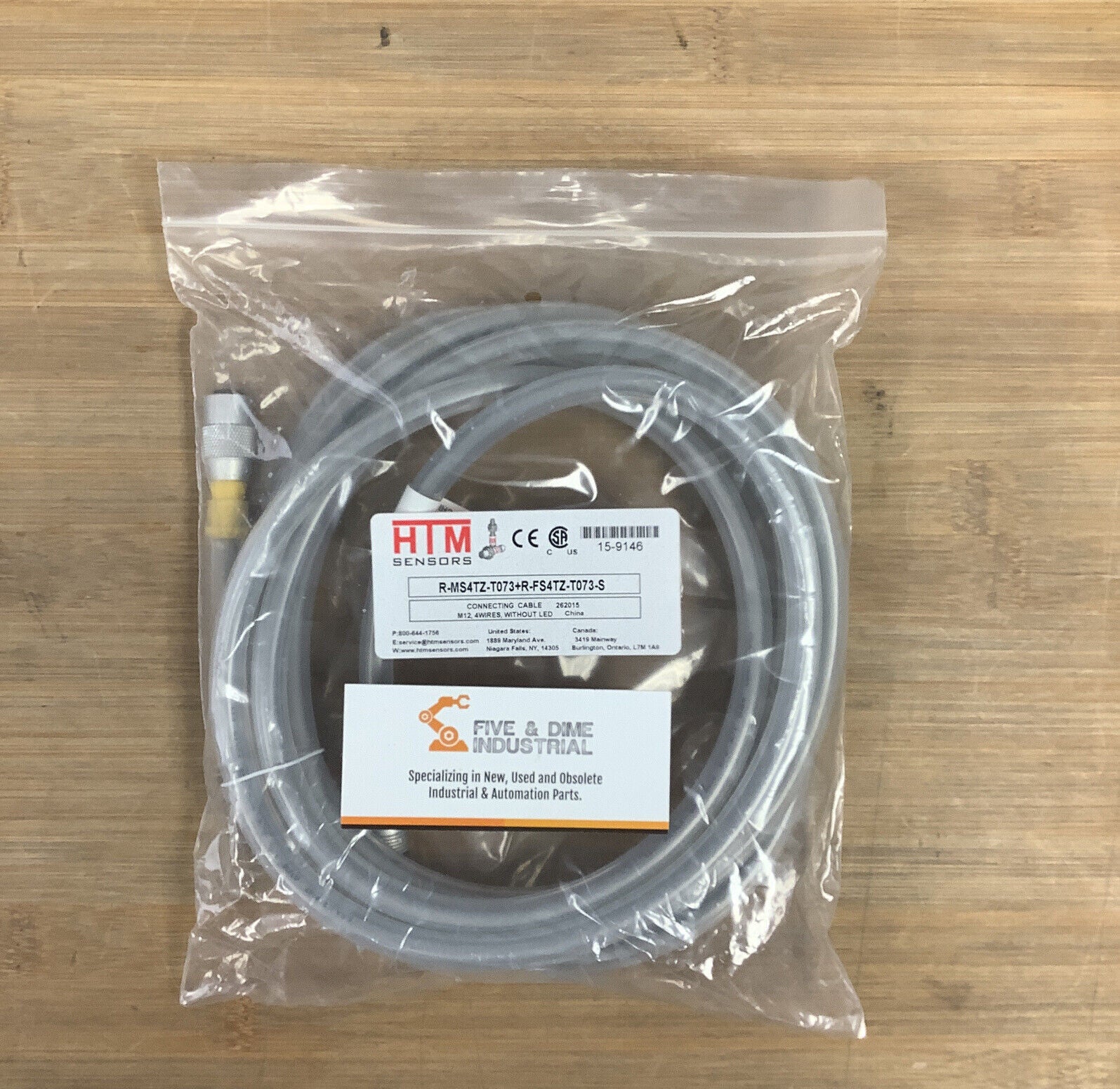 HTM 15-9146 M12 4-Wire Male / Female Straight Cable Weld Proof  - CBL114