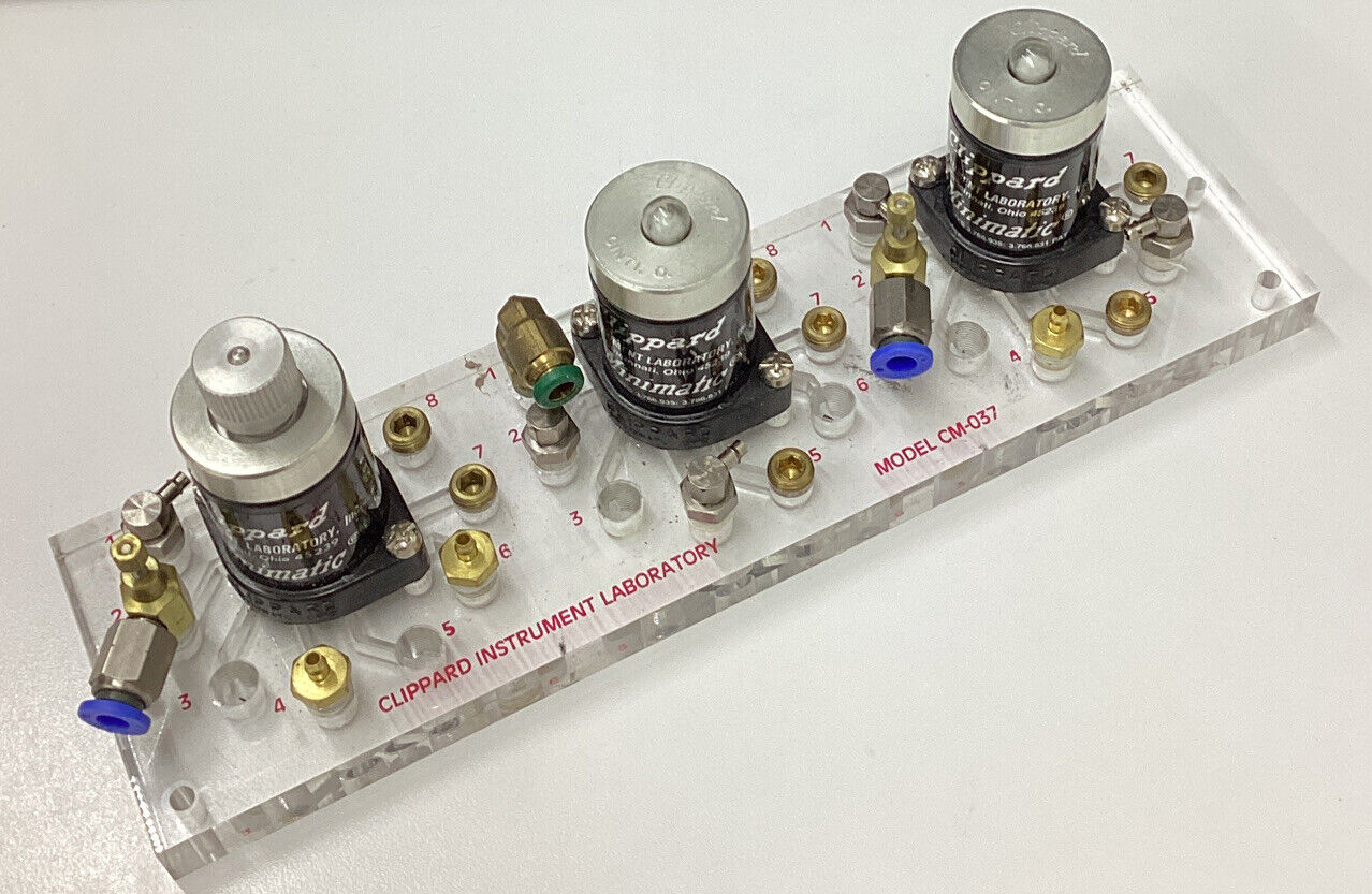 Clippard Instrument CM-037 Minimatic Three 3Way Valves / R301-R302-R332 (CL228) - 0
