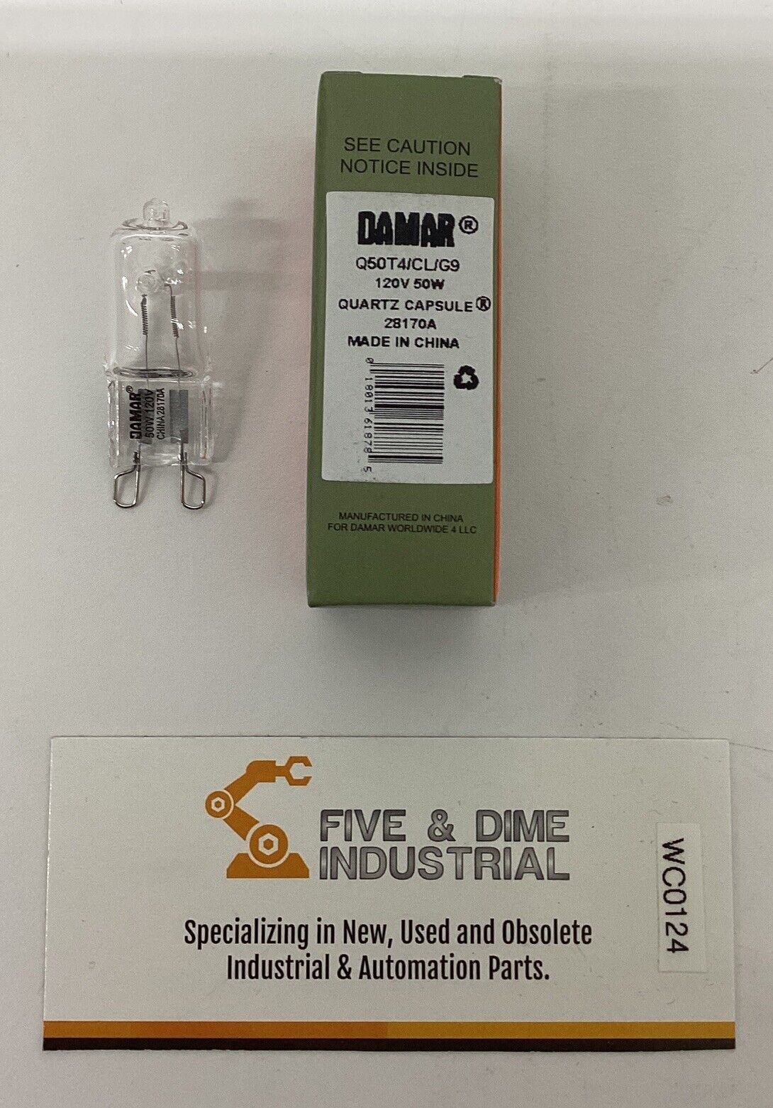 Damar Q50T4/CL/G9 Genuine Bulb 120V 50W NEW (CL186)