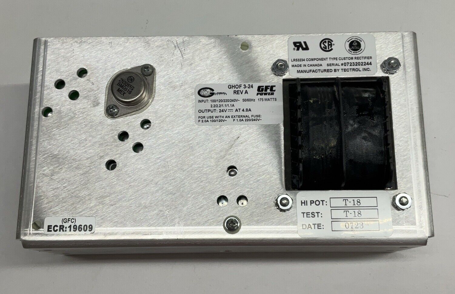 GFC Power GHOF 3-24 Power Supply 24VSC 4.8A Tectrol (OV132) - 0