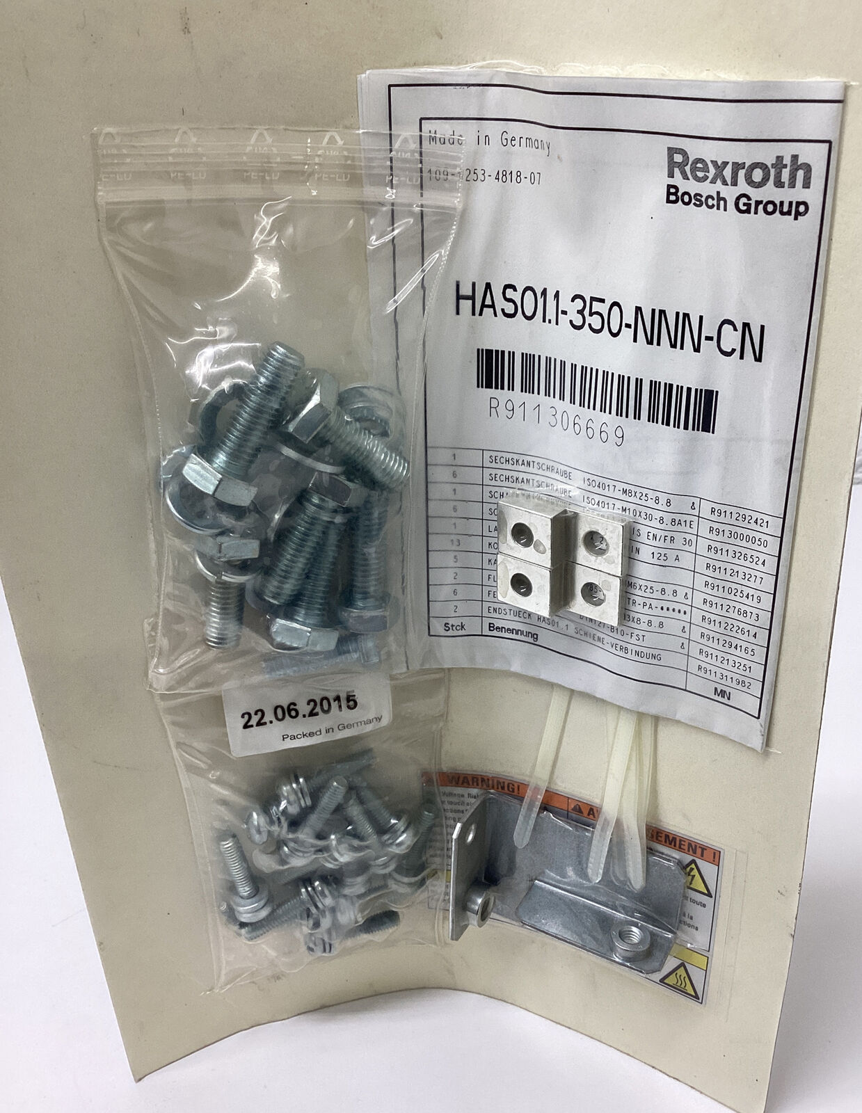 Rexroth Bosch R911306669 Intradrive Hardware Kit (YE244)