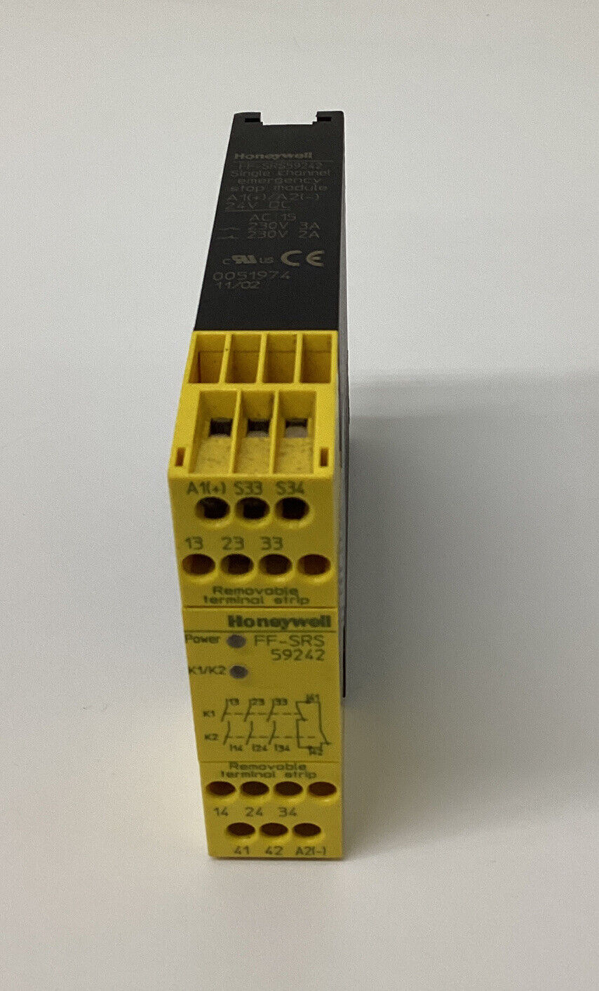 Honeywell  FF-SRS59242  Single Channel Emergency Stop Module  (YE176)