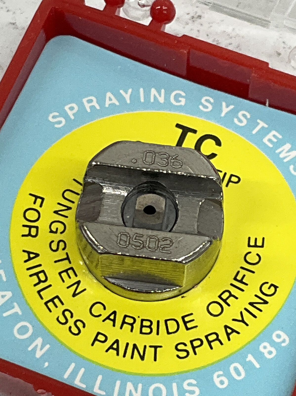 Spraying Systems .036 TC Spray Tip 0502 Carbide Airless Nozzle (YE165)
