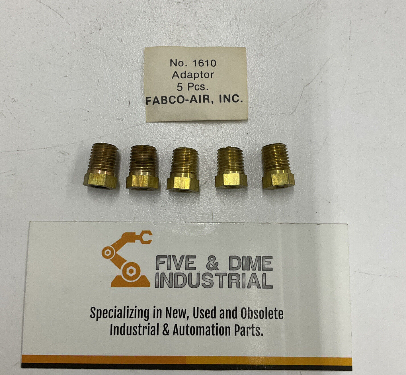 Fabco 5 Pack Air Fittings 1610 Reducer 1/8 Npt to 10/32 (RE119)