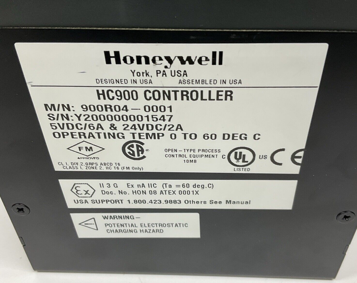 Honeywell 900C31-0244-00 HC900 C30 PLC Module w/ Rack, PS & Modules (OV134)
