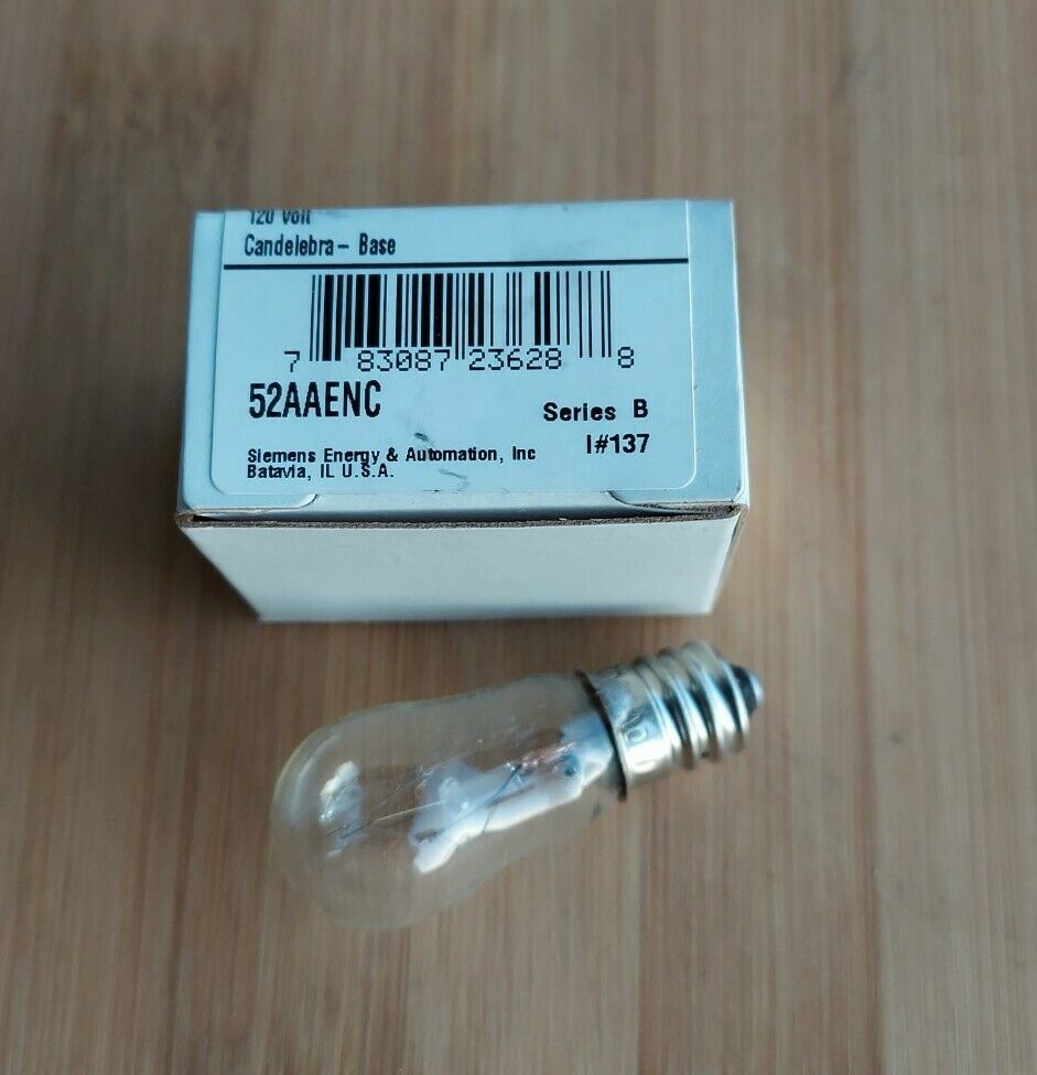 FURNAS / SIEMENS 52AAENC Replacement Incandescent lamp 120V ~ Brand New (GR123)