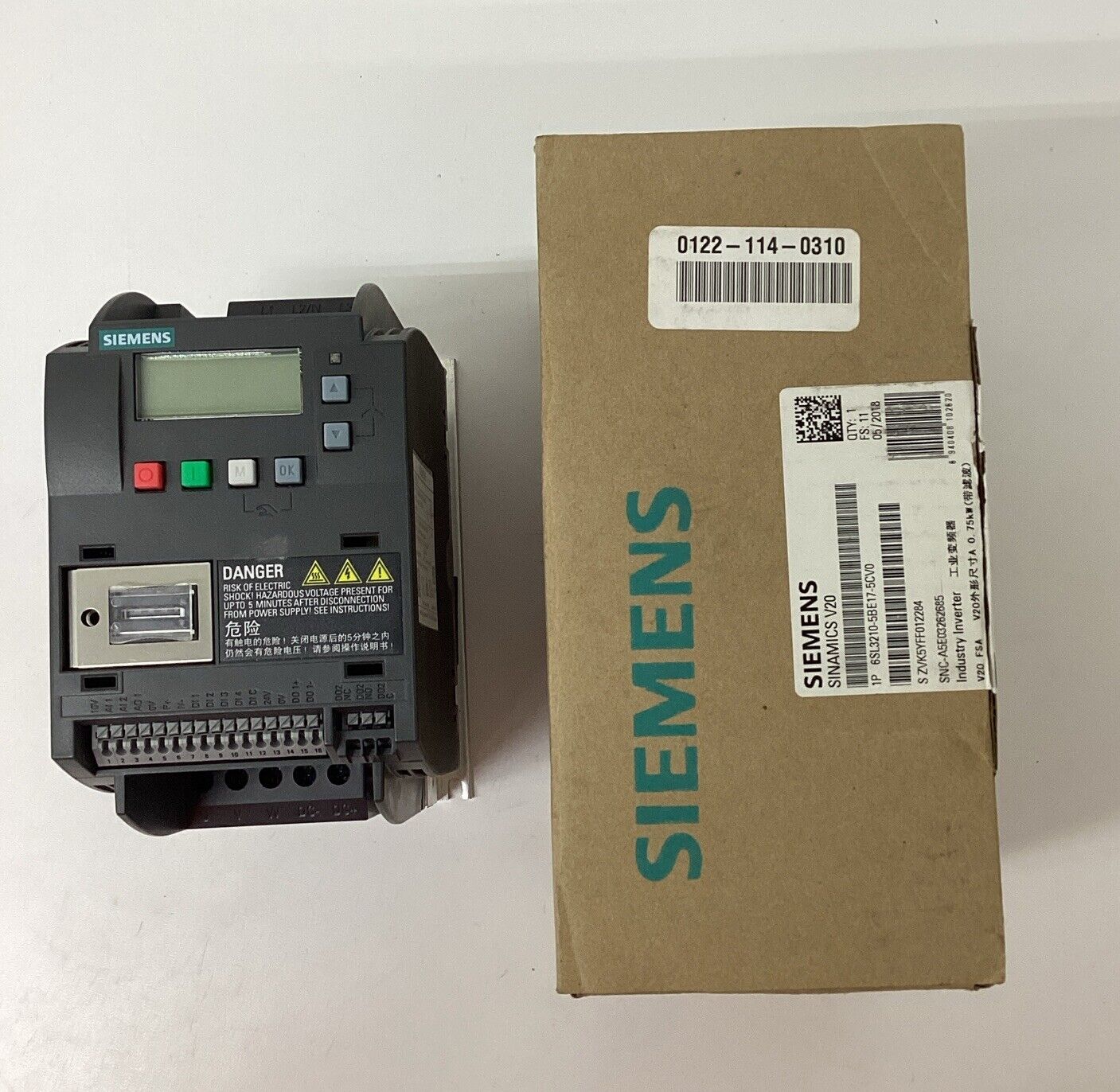 Siemens 6SL3210-5BB17-5BV1 Sinamics V20 Inverter Drive (CL398)