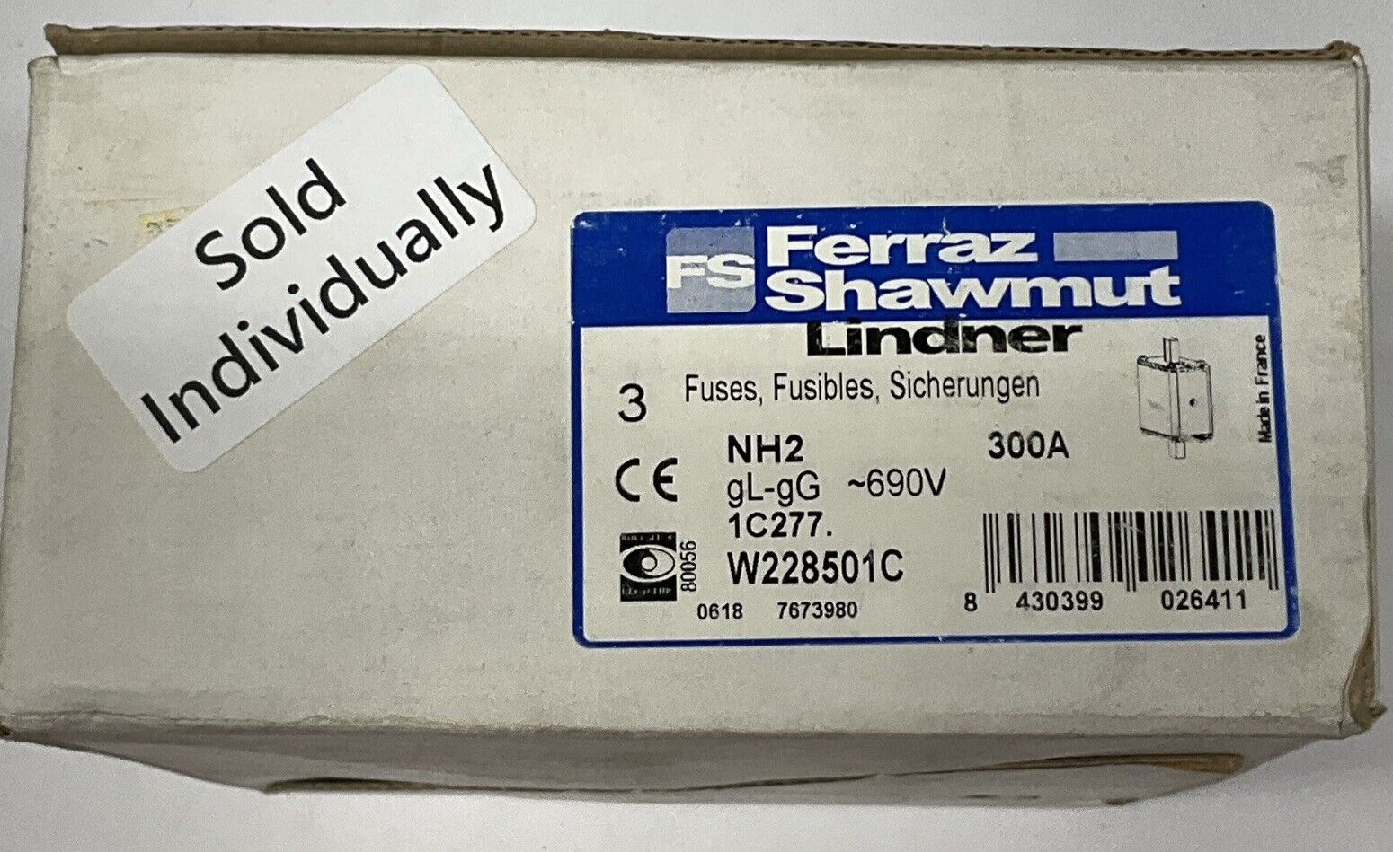 Ferraz Shawmut W228501C NH2 gL-gG Lindner Fuse 300A, 690VAC (OV137)