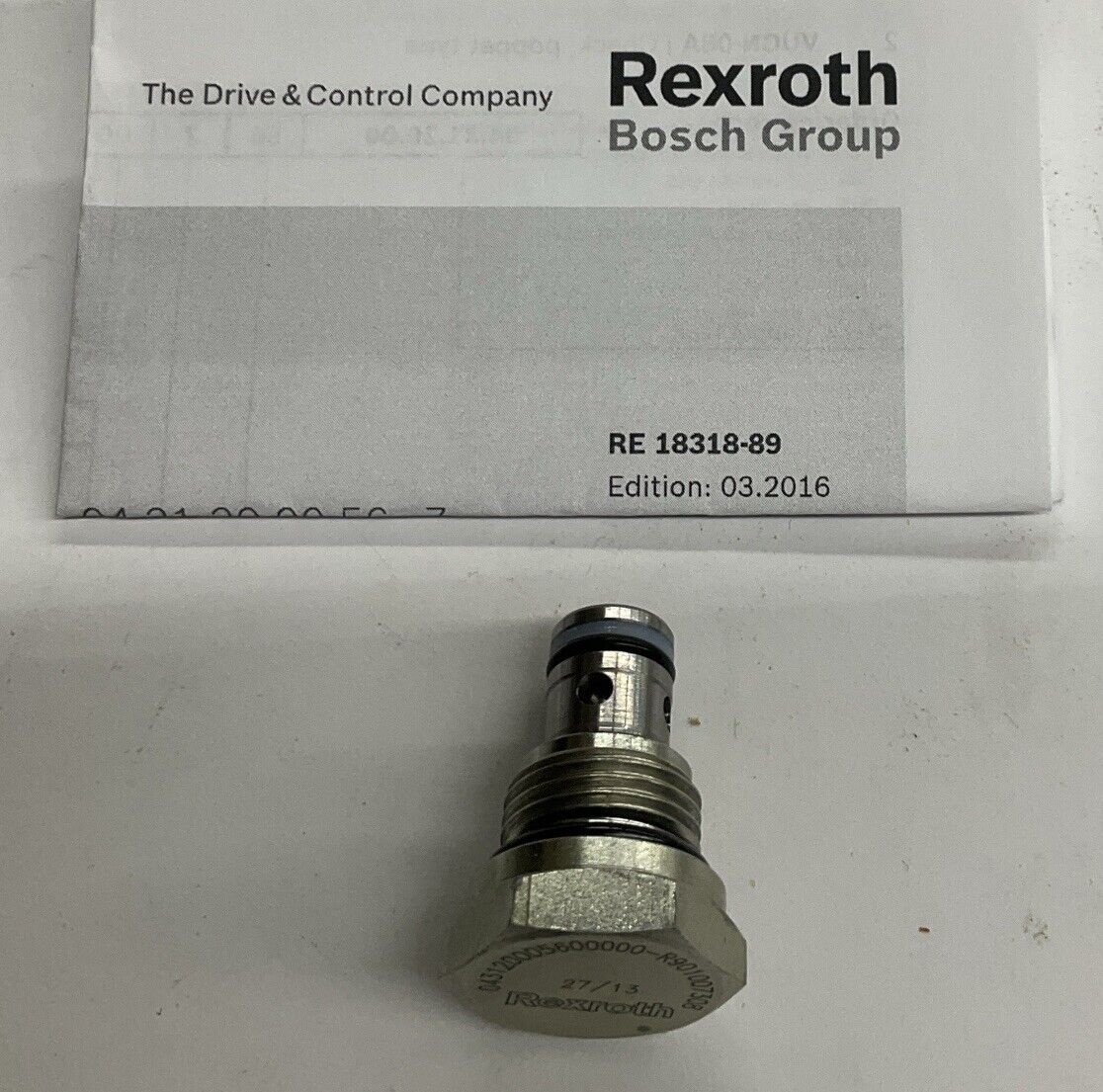 Rexroth R901007308 Poppet Check Valve Size 8 15 PSI Cracking Pressure (RE161)