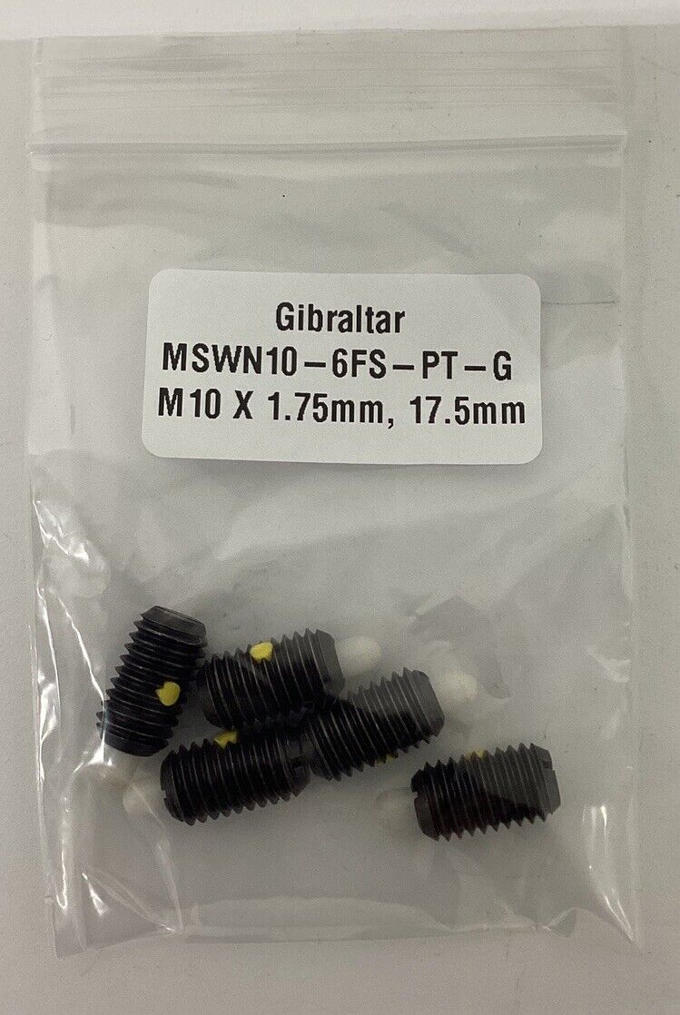 Gibraltar MSWN10-6FS-PT-G  5-Pack Threaded Spring Plunger M10x1.75, 17.5mm BL294