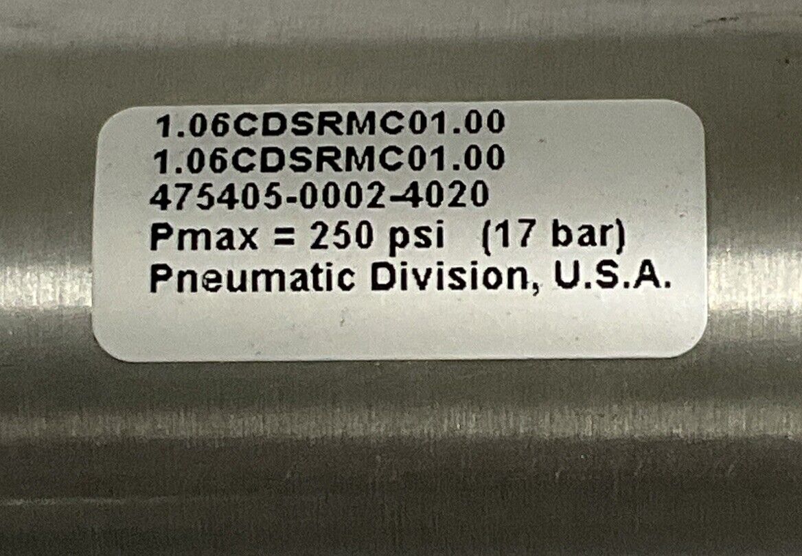 Parker 1.06CDSRMC01.00 Double-Acting SS Cylinder 1-16" Body, 1" Stroke (BK145)