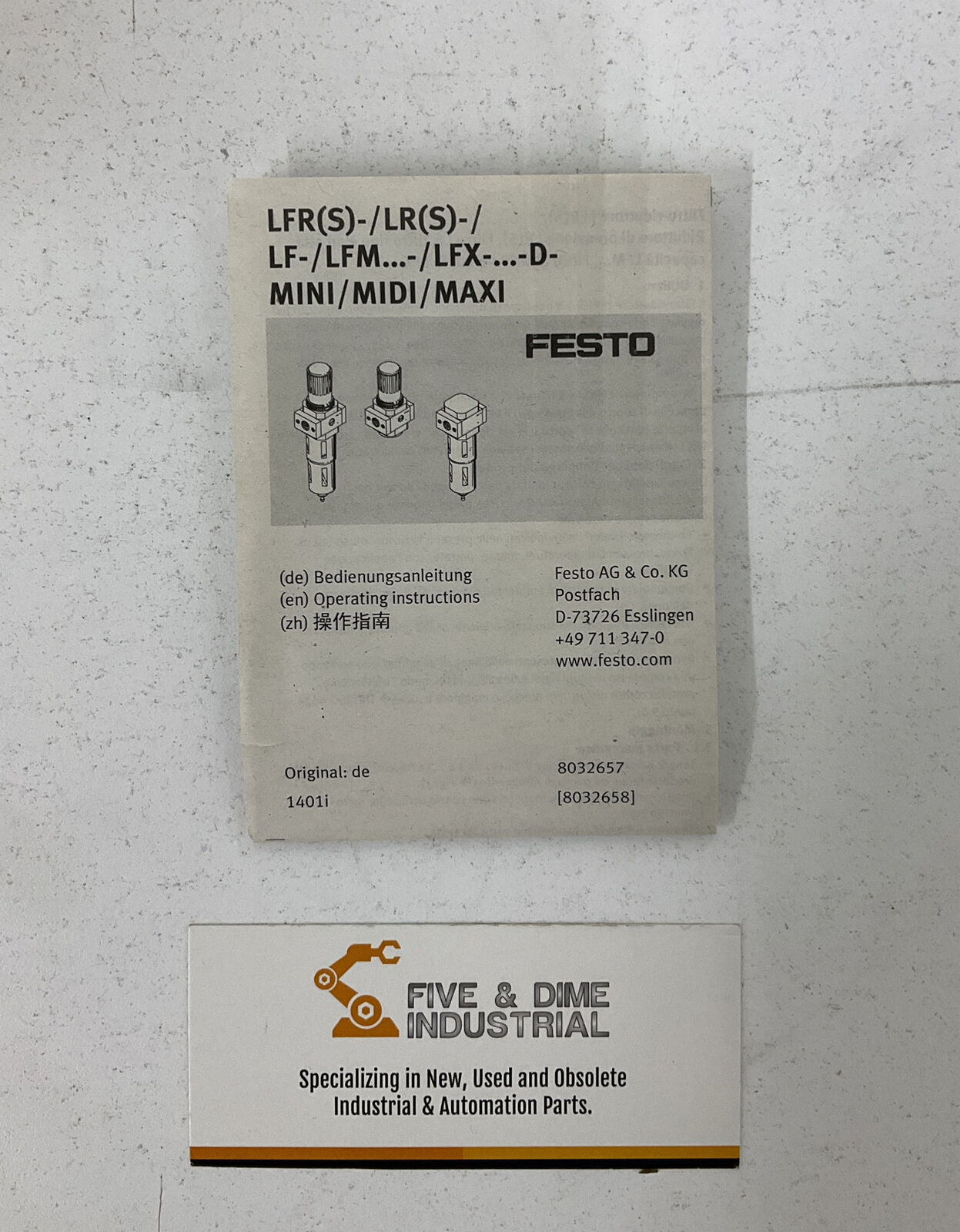 Festo LFR-1/2-D-5M-MAXI Filter Regulator K743 (OV125)