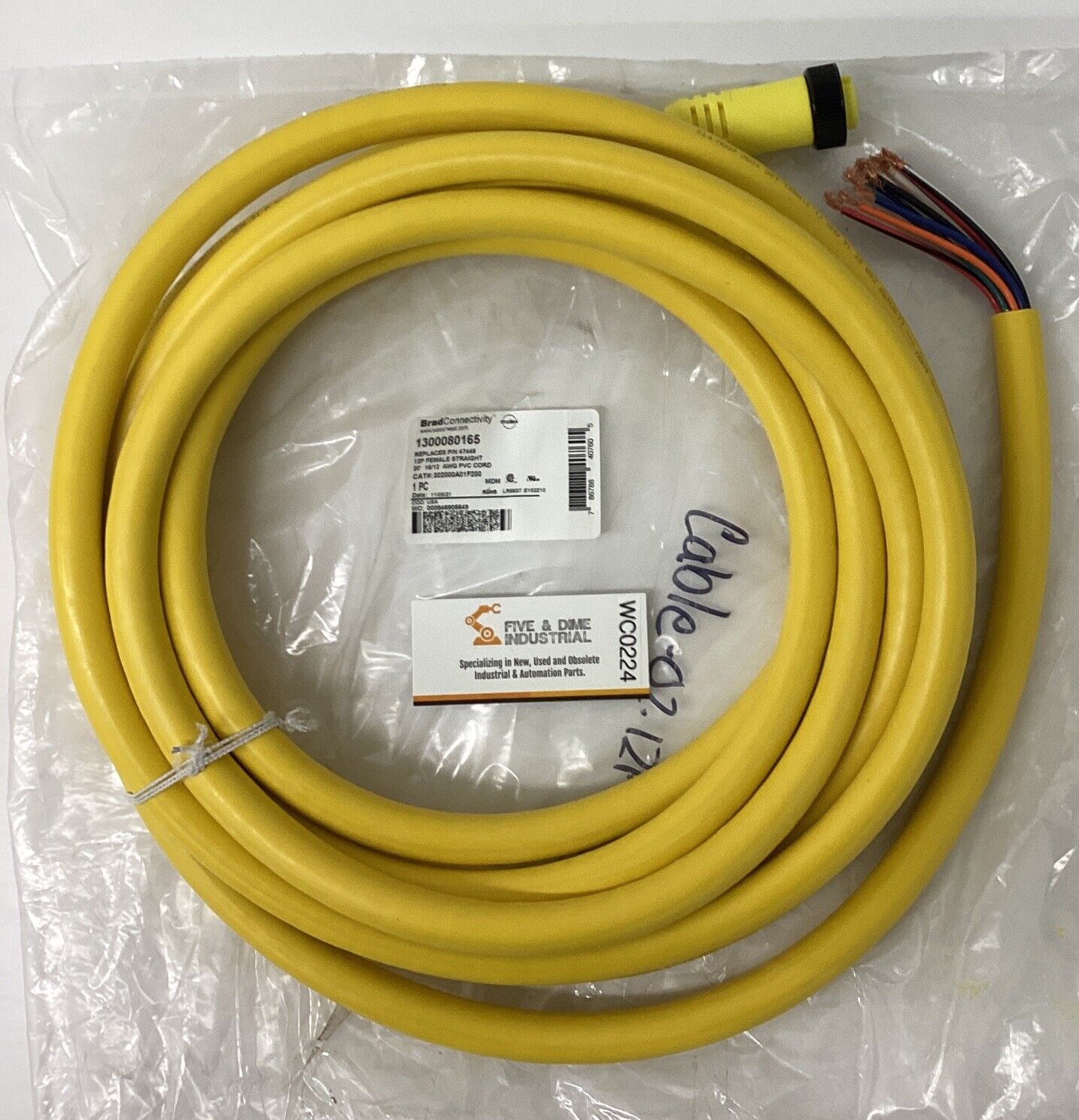 Brad Harrison 1300080165 / 47449  12-Pole Female Cable 20ft. (CBL163)