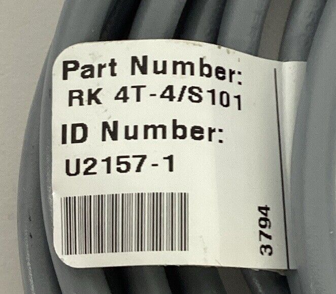 Turck RK4T-4/S101 M12 Female Single End Cable 3-Wire, 4 Meter (RE144)