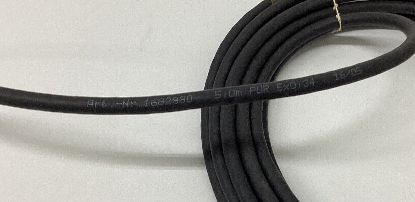 Phoenix Contact  1682980 5 Meter  5 Pin 90 Degrees Female Cable Shielded (YE178)