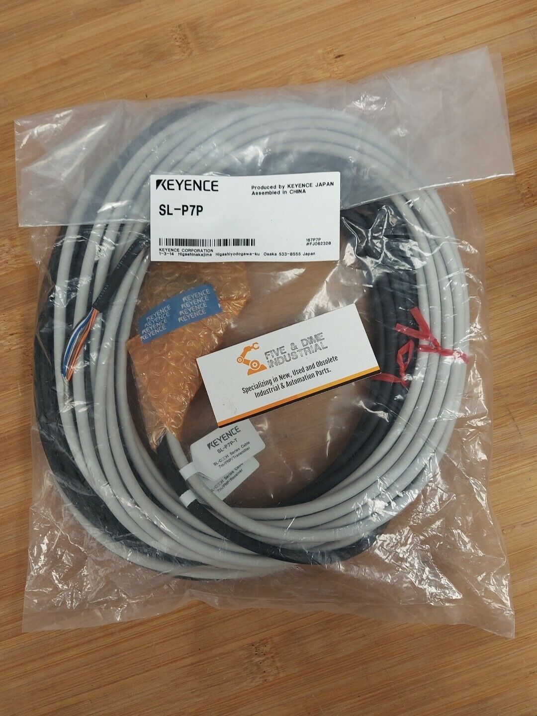 Keyence SL-P7P New Safety Light Curtain Cable Set TRANSMIT & RECEIVE (CBL103)