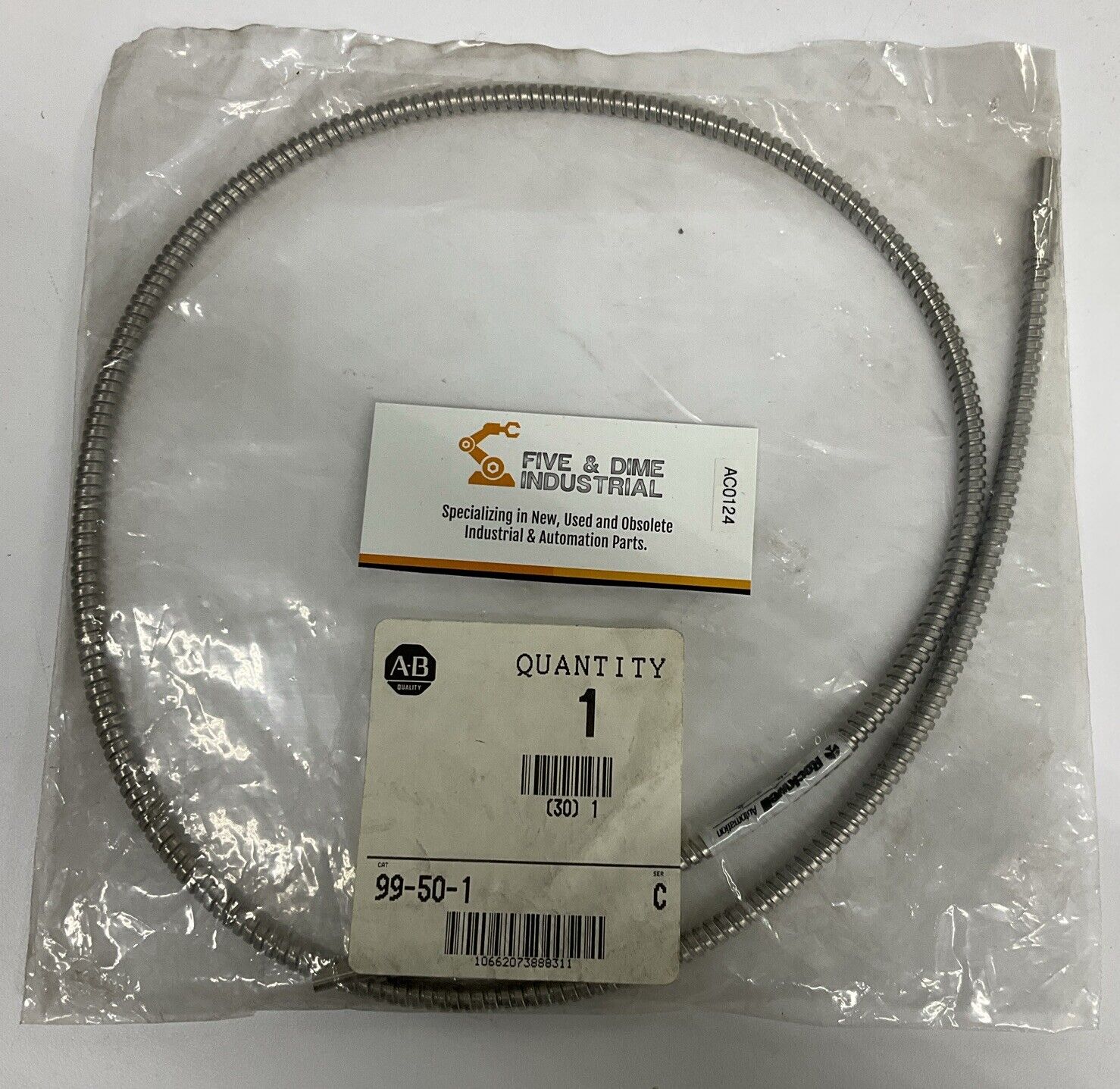 Allen Bradley 99-50-1 Ser. C 3 Ft. Glass Fiber Optic Cable (CBL148)