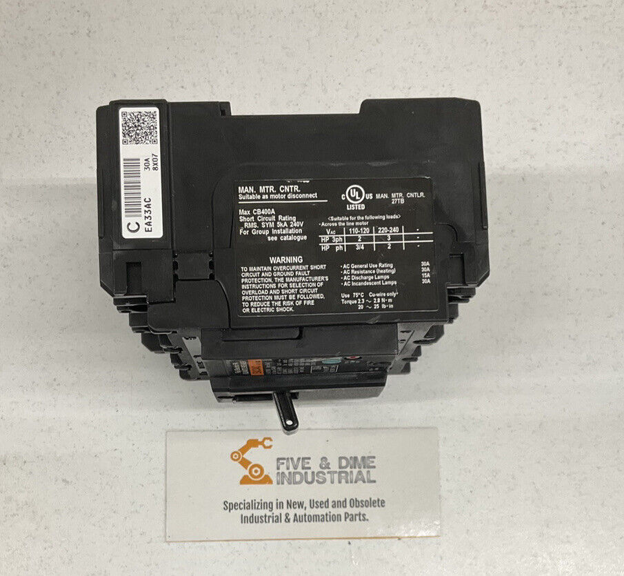 Fuji Electric EA33AC-030 New Circuit Breaker / Motor Disconnect 30A 3P -(BL214)