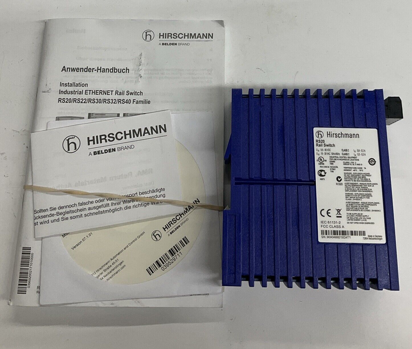 Hirschmann RS20 Rail Switch for use in Hazardous Conditions (CL397)