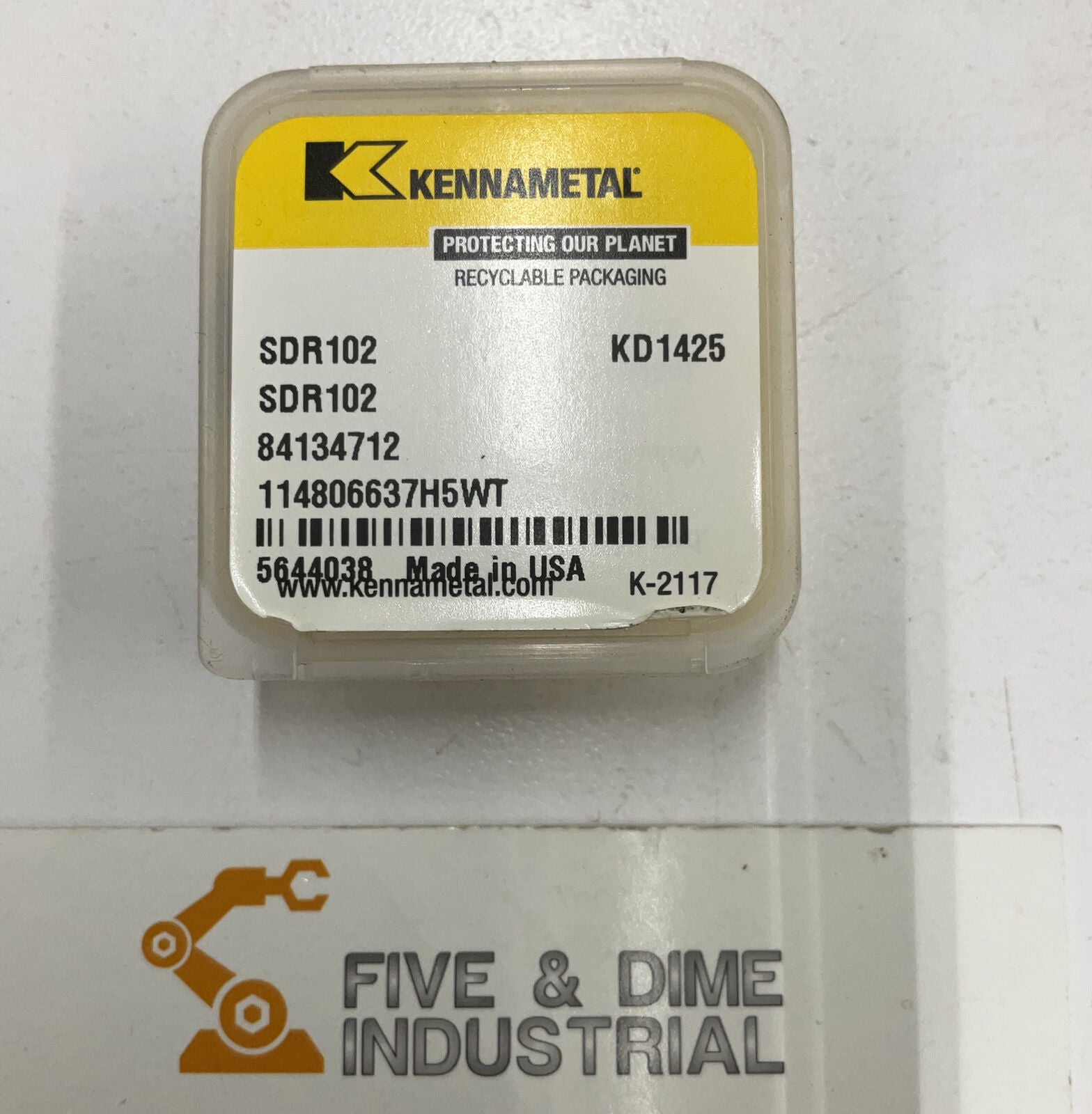 Kennametal New Carbide Wiper Insert SDR102 KD1425 (RE130) - 0