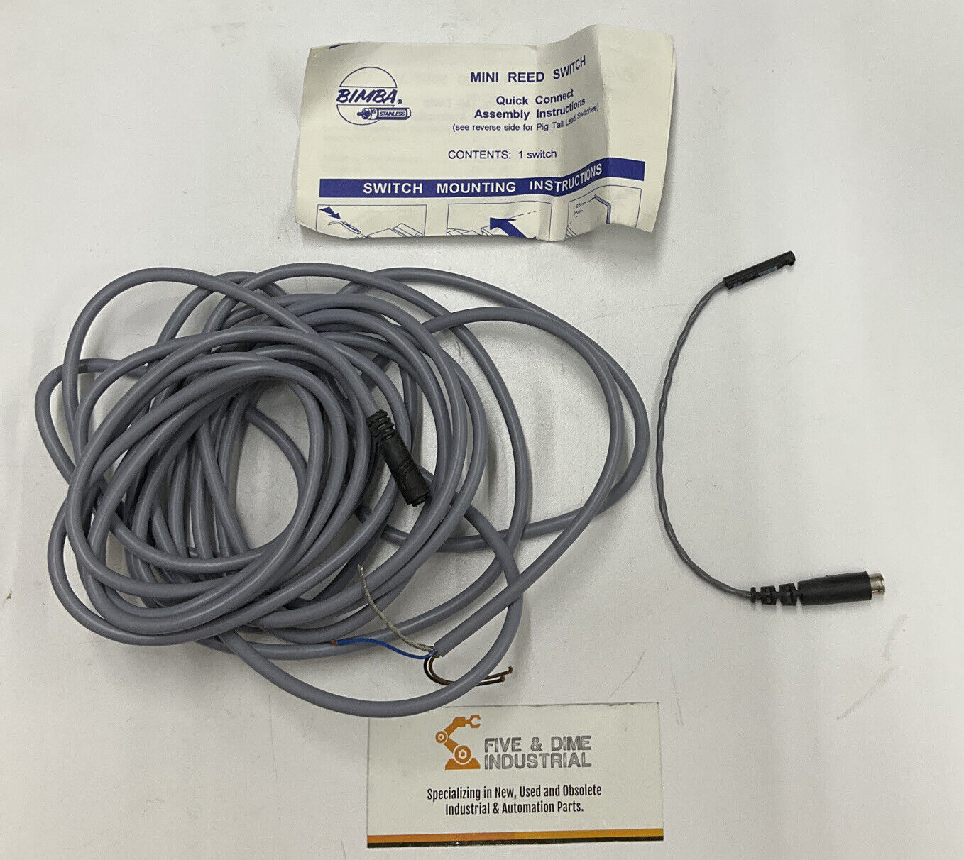 Bimba MRQCX New MRQ Reed Sensor w/ Extension Cable (CL261)