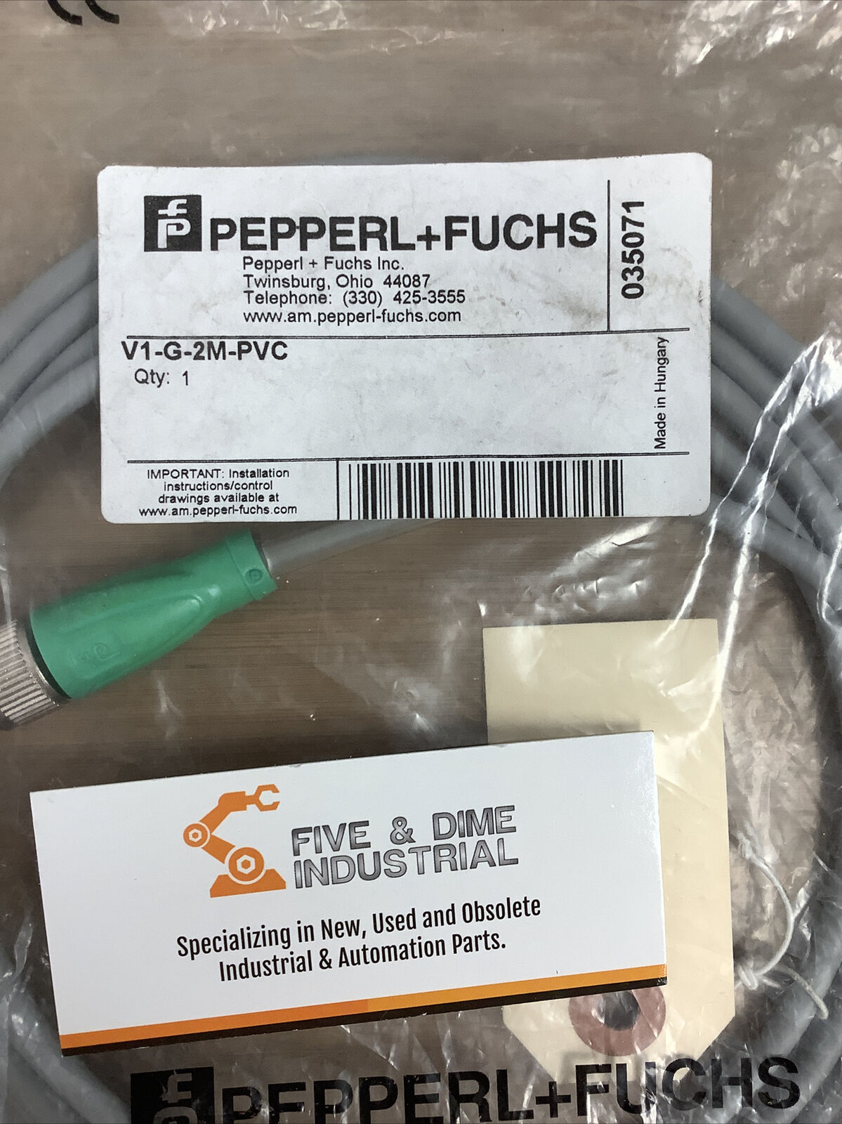 Pepperl Fuchs V1-G-2M-PVC New Single Ended Cordset (CBL105)