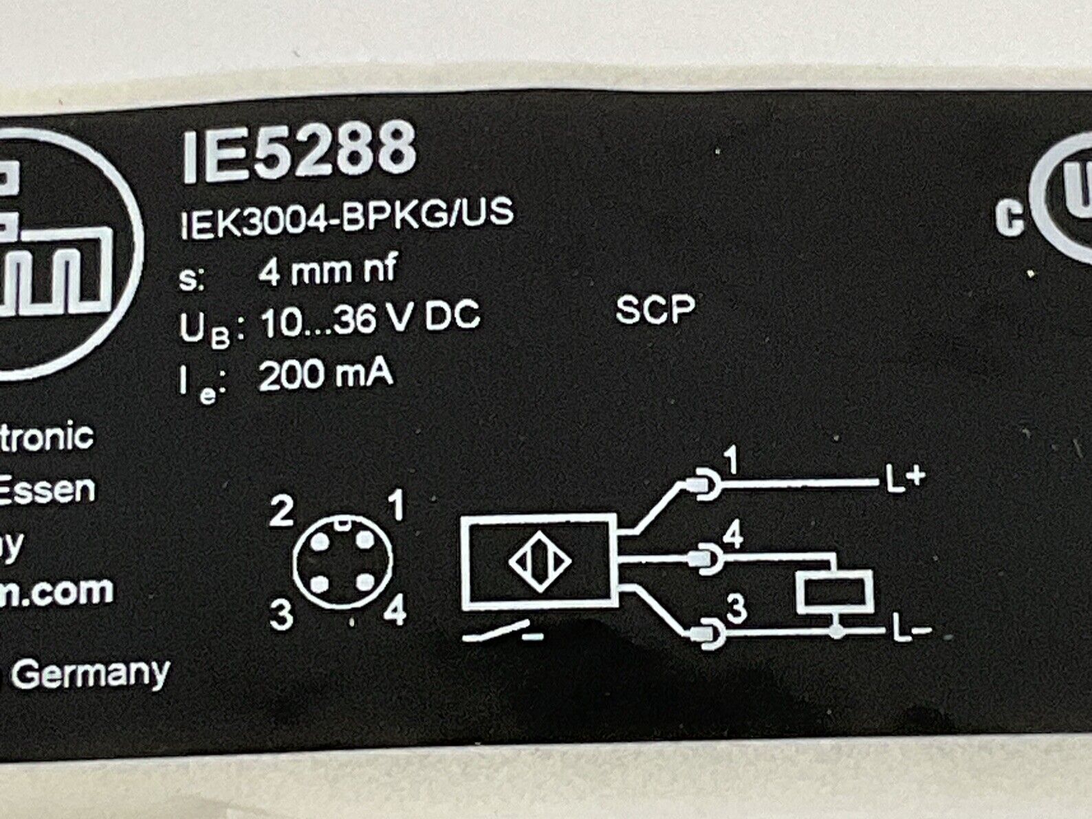 IFM IE5288 / IEK3004-BPKG/US-104-DPS Proximity Sensor Switch (YE269)