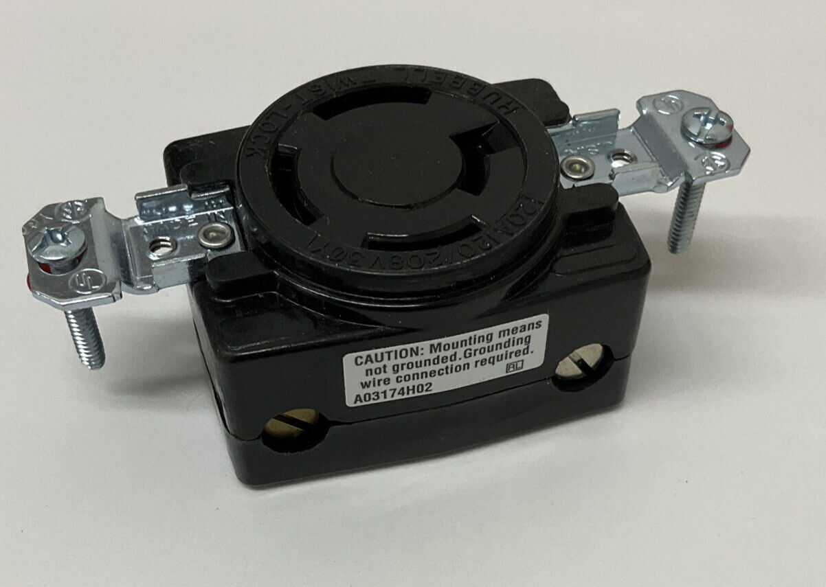 HB67410B Locking Receptacle Black 20A 4-wire (GR209)