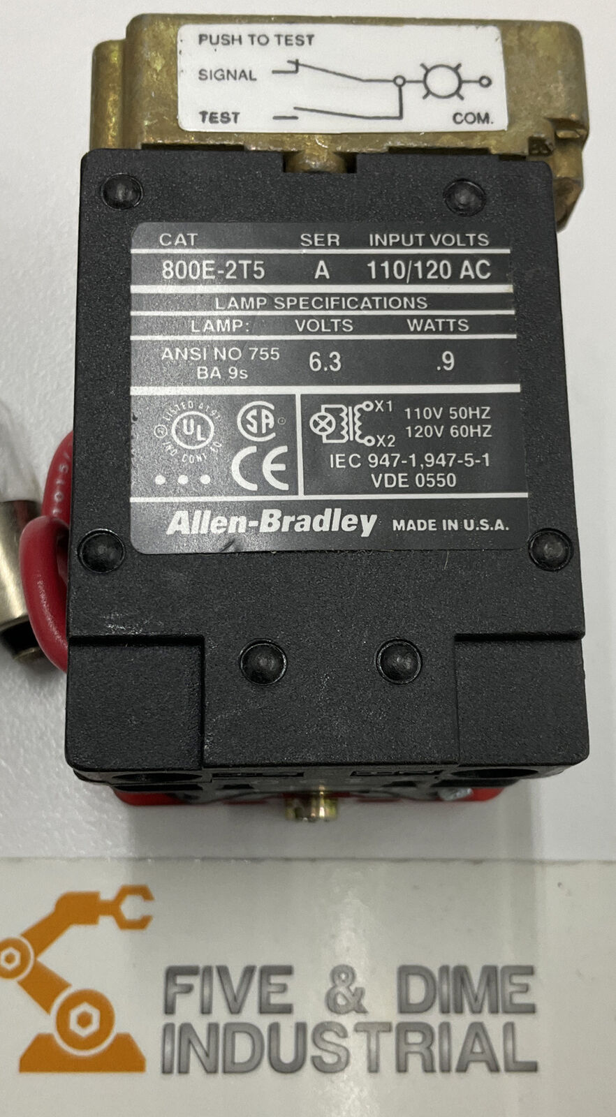 Allen Bradley 800E-2TLT5X11 Transformer Module  Ser A. (BL254) - 0
