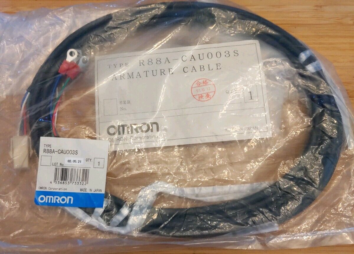 OMRON, R88A-CAU003S  New Motor Armature Cable Connector Cordset (GR188)