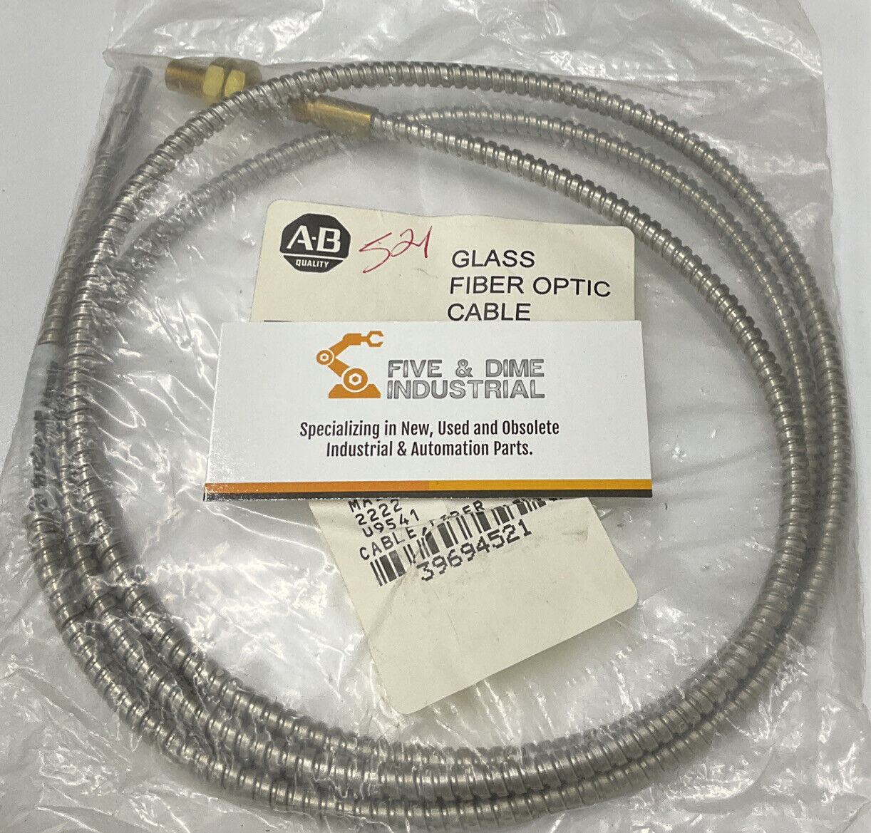 Allen Bradley 43GT-TBB25SL060 Ser. A Glass Fiber Optic Cable (CL225)