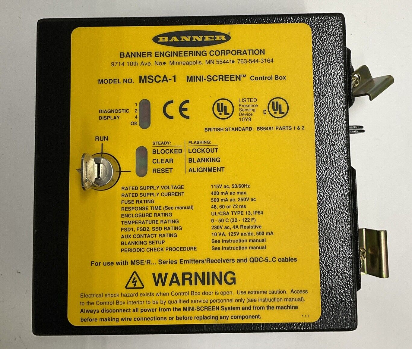 Banner MSCA-1 Mini-Screen  Control Box (OV130)