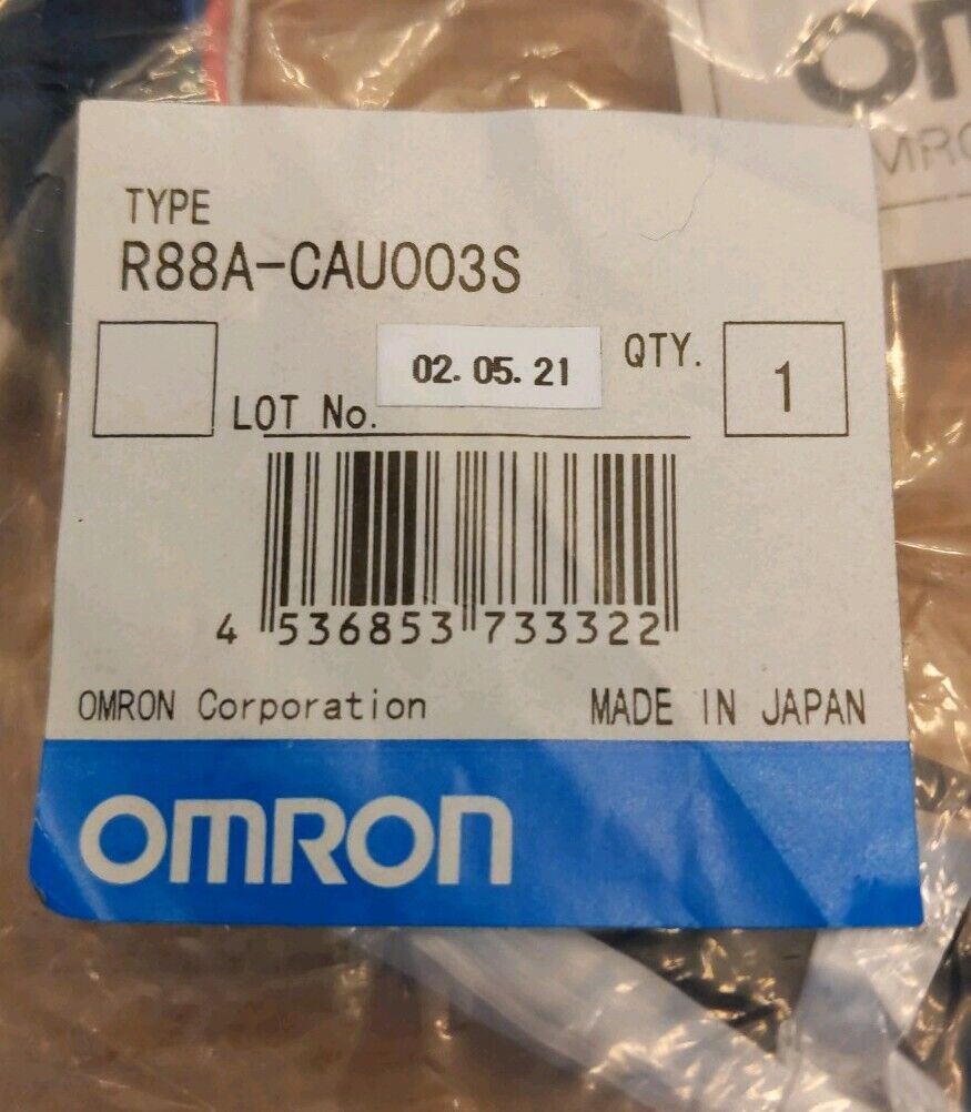 OMRON, R88A-CAU003S  New Motor Armature Cable Connector Cordset (GR188)