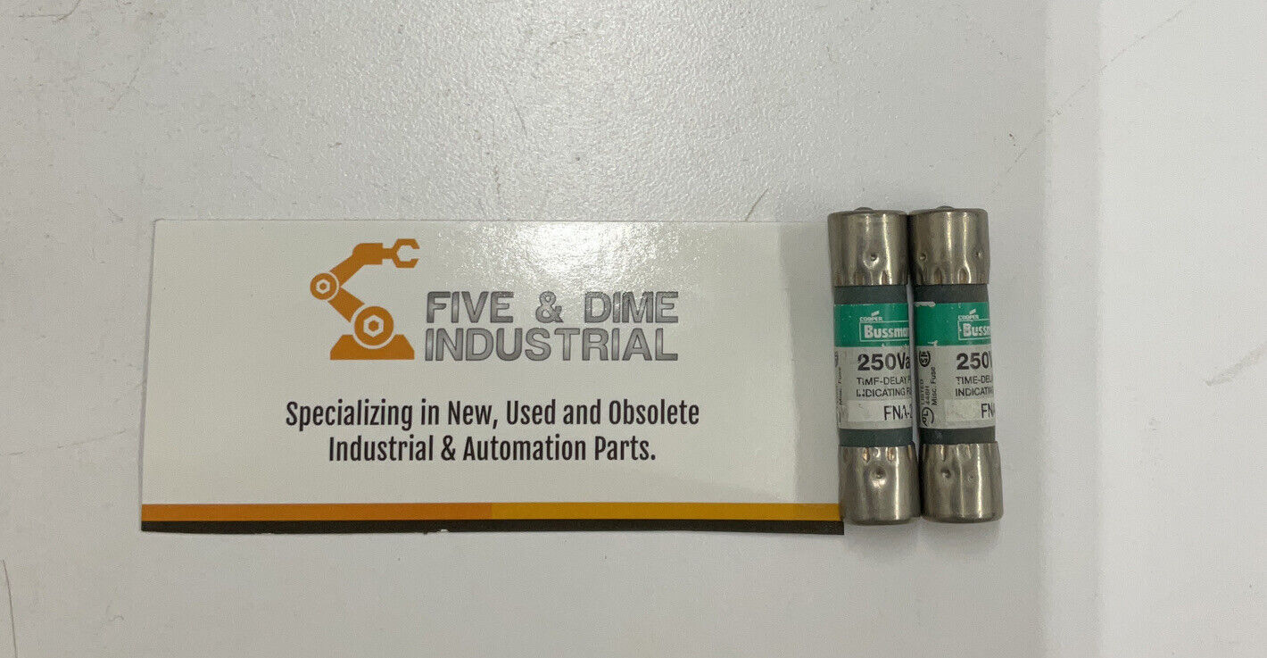 Bussmann FNA-2 Lot of 2 Time Delay Indicating Fuses 250VAC (YE131)