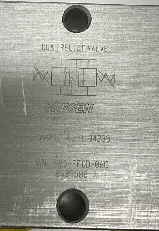 Gresen MRB-005-FFDD-06C / 2989308 Dual Relief Valve (CL379) - 0
