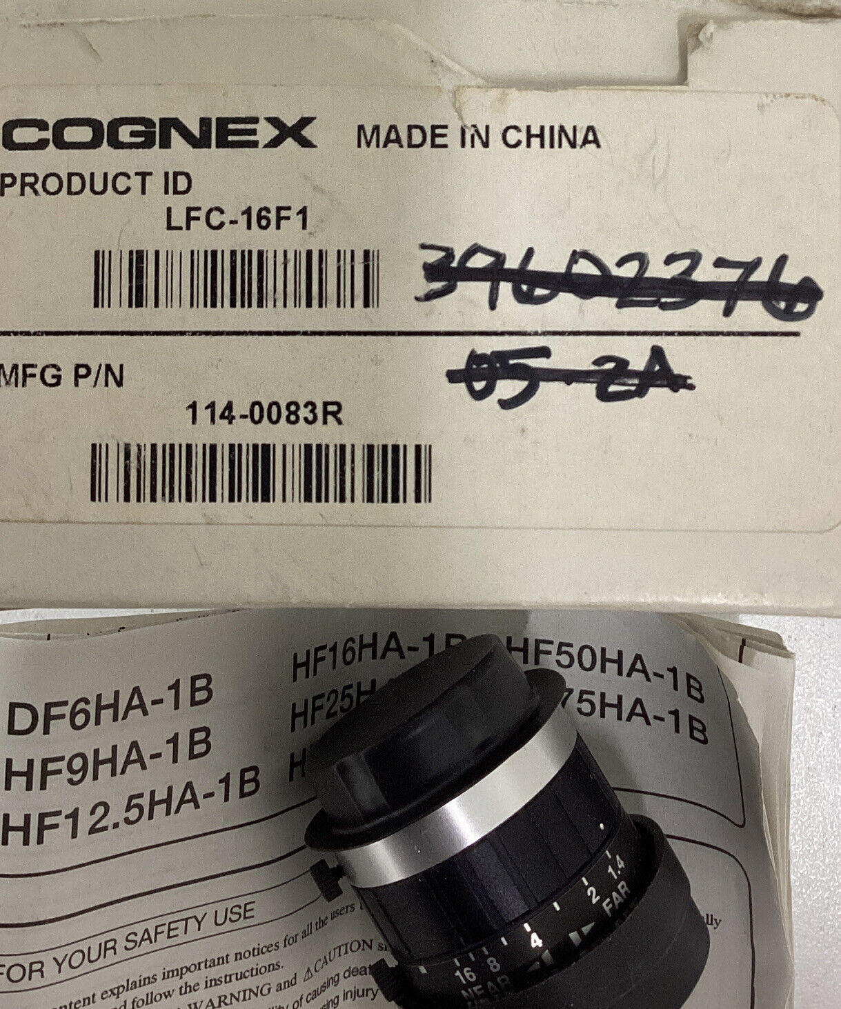Cognex LFC-16F / 114-0083R Fujinon Lens (CL257) - 0