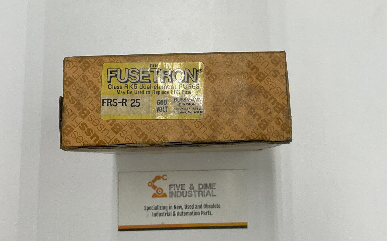 Fusetron FRS-R-25 Box of (10)  600V 25A (GR172)
